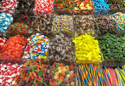 糖果,耶路撒冷,農(nóng)產(chǎn)品市場(chǎng),以色列,垃圾桶