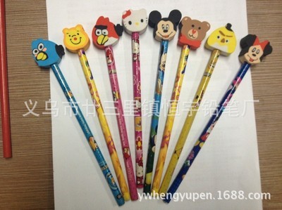 插橡皮鉛筆卡通糖果鉛筆 - 插橡皮鉛筆卡通糖果鉛筆廠家 - 插橡皮鉛筆卡通糖果鉛筆價格 - 義烏市廿三里鎮恒宇鉛筆廠 - 